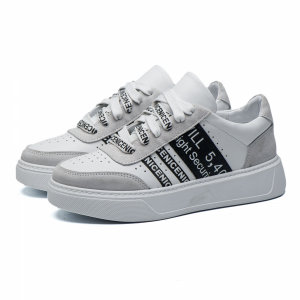 Adidași de damă din piele cu inserții de piele intoarsa Flamanti 1536