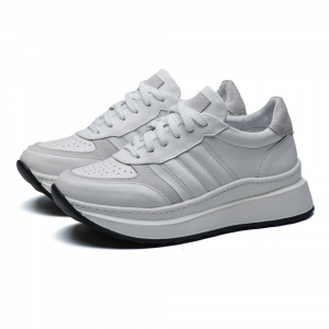 Adidași de damă din piele cu inserții de piele intoarsa Flamanti 1541