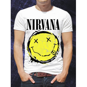  Tricou cu logo Nirvana pentru bărbați