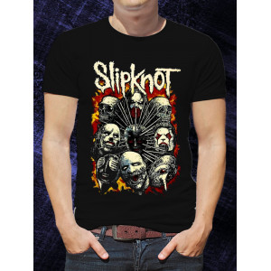  Tricou Slipknot Skulls In Attack pentru bărbați