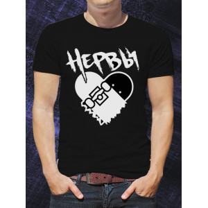  Tricou bărbați Nerves Skateboard