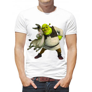  Tricou pentru bărbați „Shrek și măgarul”