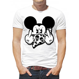  Tricou bărbați „Mickey Mouse cu cranii”