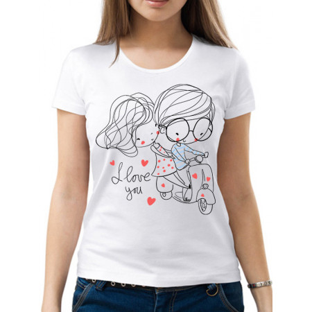  Tricou de damă „Te iubesc”