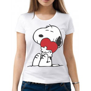 Tricou de damă „Snoopy cu inimă”