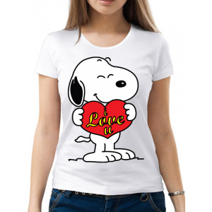  Tricou de damă „Snoopy cu inimă”