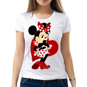 Tricou de damă „Minnie Mouse și inimă”
