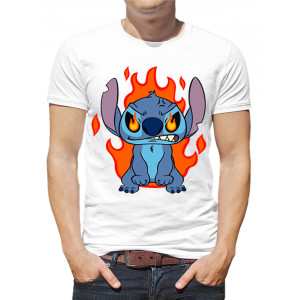  Tricou pentru bărbați și femei Stitch on fire