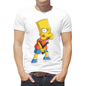  Tricou bărbați „Simpson Bart cu praștie”