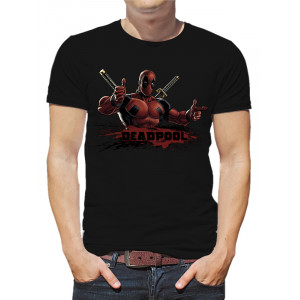  Tricou pentru bărbați „Deadpool Logo cu erou”. Photo 2