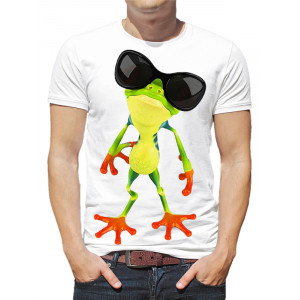  Tricou pentru bărbați „Broasca cu ochelari”