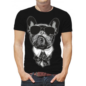  Tricou bărbați „Câine cu ochelari”