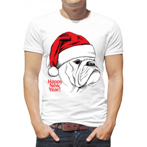  Tricou pentru bărbați „Dog Happy New Year”. Photo 2