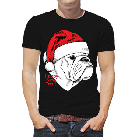  Tricou pentru bărbați „Dog Happy New Year”