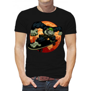  Tricou pentru bărbați Gorilla pe un skateboard. Photo 2