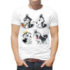 Tricou bărbați Cartoon Husky