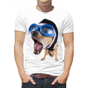  Tricou bărbați Câine cu ochelari