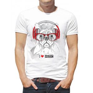  Tricou bărbați I love music