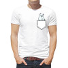  Tricou bărbați Cat in the buzunar