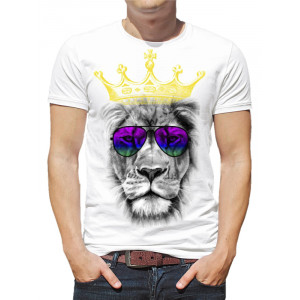  Tricou bărbați Leu cu coroană