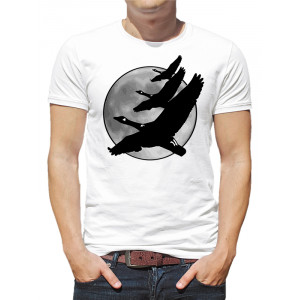  Tricou bărbați Gâște și lună