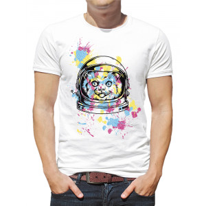  Tricou bărbați Cat-cosmonaut
