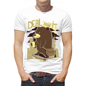  Tricou pentru bărbați Deal with it