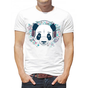  Tricou pentru bărbați Ursul cu căști