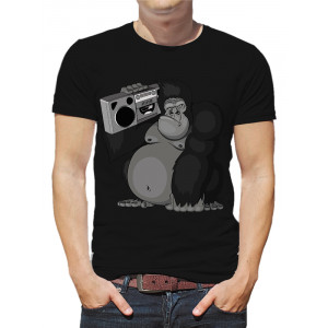  Tricou pentru bărbați Gorilla cu magnetofon