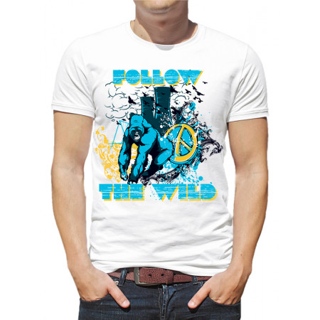 Tricou bărbați Follow the wild