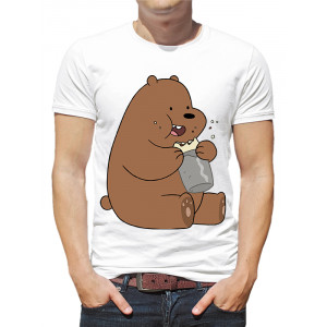  Tricou bărbați Bear eats. Photo 3