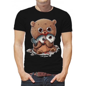  Tricou bărbați Ursul mănâncă pește. Photo 2