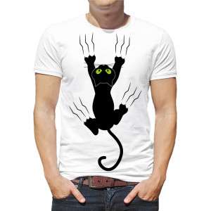  Tricou barbatesc cat negru
