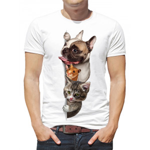 Tricou bărbați Animale de companie