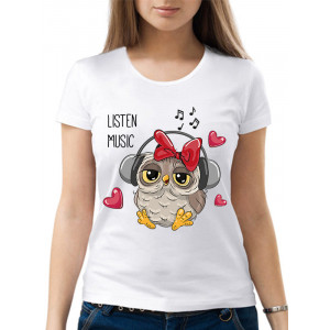  Tricou damă Ascultă muzică