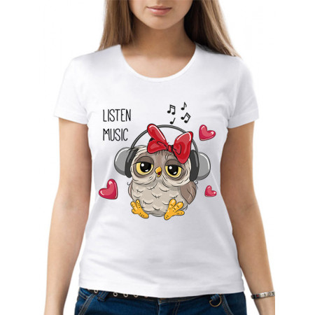  Tricou damă Ascultă muzică