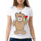  Tricou dama Ursul cu trandafir. Photo 1