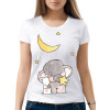  Tricou dama Pui de elefant si iepure sub luna