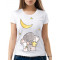  Tricou dama Pui de elefant si iepure sub luna. Photo 1