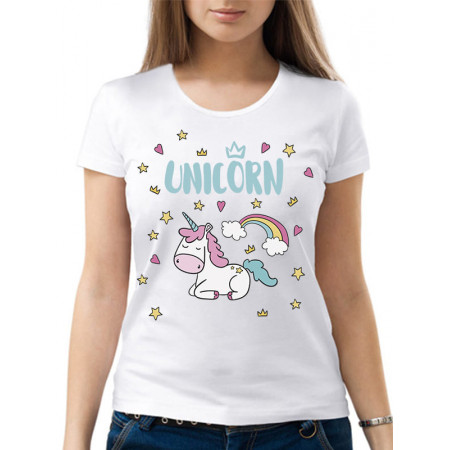  Tricou cu unicorn pentru femei