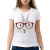  Tricou dama Hare cu ochelari