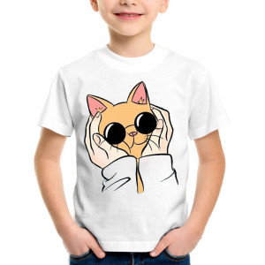  Tricou pentru copii Pisica și mâinile