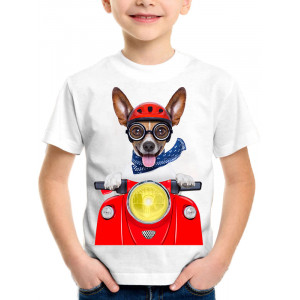  Tricou pentru copii Câine pe moped