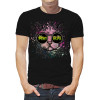  Tricou bărbați Art cat cu ochelari