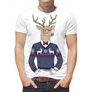  Tricou pentru bărbați Deer într-un pulover