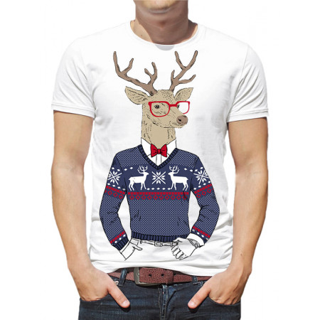  Tricou pentru bărbați Deer într-un pulover