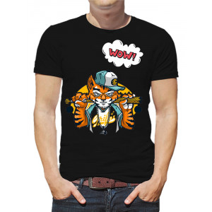 Tricou pentru bărbați Tigru cu liliac