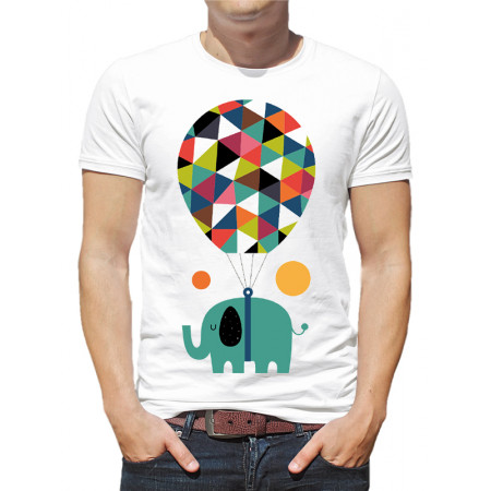  Tricou barbatesc Elefant cu balon