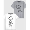  Tricou cuplu Cuplu cu o floare