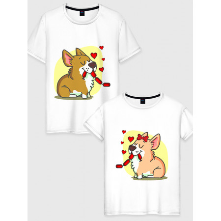  Tricou cuplu Câini și cârnați